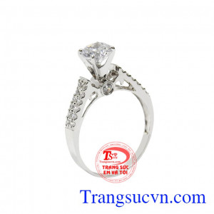 Nhẫn nữ vàng trắng nàng thơ