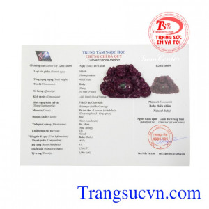 Có giấy kiểm định.