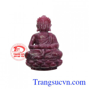 Phật Thích Ca ruby an yên được chế tác tinh xảo từ đá Ruby thiên nhiên, hợp phong thủy.