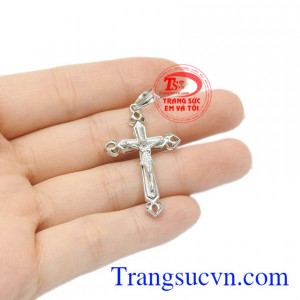 Thánh giá vàng trắng đức tin nhận đặt chế tác theo yêu cầu.