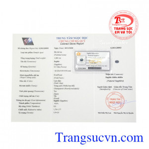 Có giấy kiểm định.