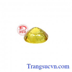 Viên saphir vàng thiên nhiên đẹp