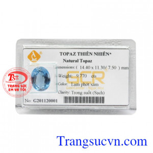 Viên Topaz hưng thịnh được chế tác tinh xảo với những lớp cắt sắc nét tạo độ bắt sáng cho sản phẩm.
