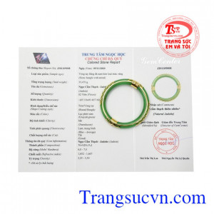 Vòng cẩm thạch bọc vàng kim tiền