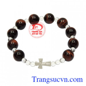 Chuỗi mân côi mắt hổ 10 ly thanh toán an toàn.