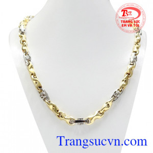 Dây chuyền nam giới ấn tượng được chế tác tinh xảo, độc đáo từ vàng 18k chất lượng.