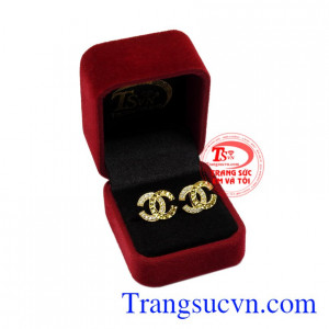 Hoa tai vàng tây thời thượng thanh toán an toàn.