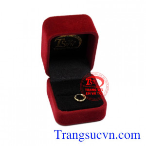 Hoa tai vàng trơn hiện đại.