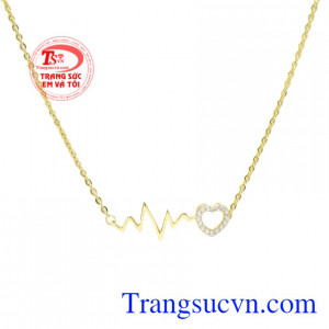 Lắc tay vàng nhịp đập trái tim mang đến yêu thương dành cho bạn, bảo hành uy tín.