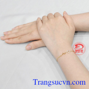 Lắc tay vàng nhịp đập trái tim