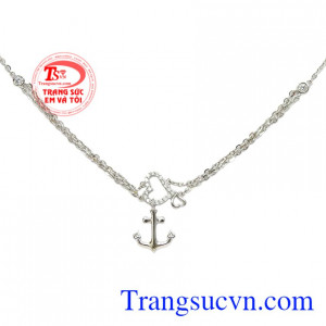 Lắc tay vàng trắng tình yêu nhỏ xinh, hợp thời trang.