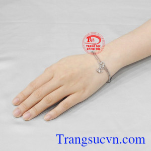 Lắc tay vàng trắng tình yêu giao hàng tận nơi.