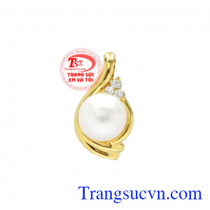 Mặt dây vàng ngọc trai quý phái