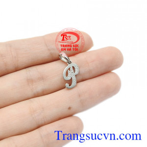 Mặt dây vàng trắng chữ P chất lượng