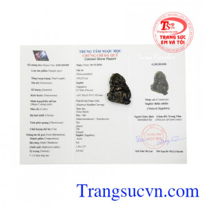 Mặt phật Di Lặc saphir an nhiên