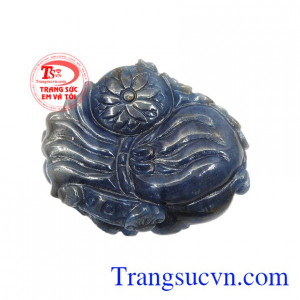 Mặt phật Di Lặc saphir đại cát hợp phong thủy, thanh toán an toàn.