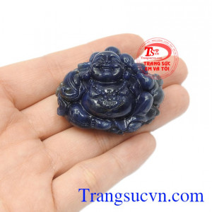 Mặt phật Di Lặc saphir đại cát thiên nhiên.