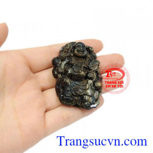 Mặt phật Di Lặc saphir hạnh phúc thiên nhiên chất lượng.