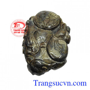 Mặt phật Di Lặc saphir hạnh phúc nhận đặt chế tác theo yêu cầu.