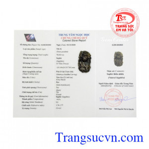 Mặt phật Di Lặc saphir hoan hỉ