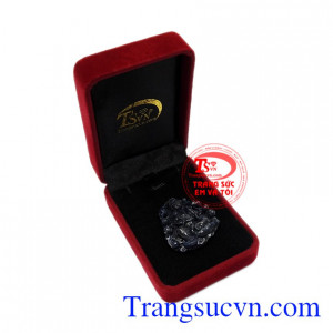 Mặt phật Quan Âm saphir an lành đảm bảo chất lượng.