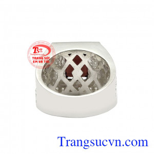 Đá này là tượng trưng cho quyền lực và khát vọng. Nhẫn bạc granat rồng bay