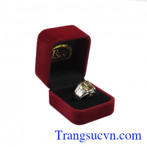 Nhẫn bạc thạch anh vàng tài lộc nhận đặt chế tác theo yêu cầu, giao hàng trên toàn quốc.