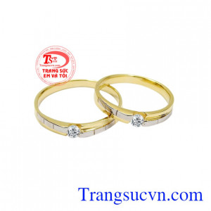 Nhẫn cưới vàng tây chung thủy là một sản phẩm mới của trang sức Em và Tôi được nhập khẩu từ Hàn Quốc.