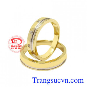Nhẫn cưới vàng tây viên mãn thanh toán an toàn.