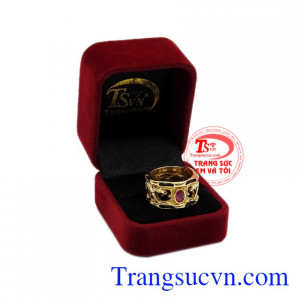 Nhẫn nam Ruby uy quyền chất lượng
