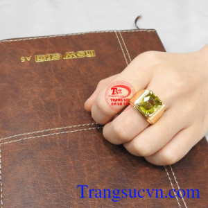 Nhẫn nam Tourmalin chất lượng thiên nhiên.