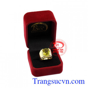 Nhẫn nam Tourmalin chất lượng có giấy kiểm định đá quý, thanh toán an toàn.