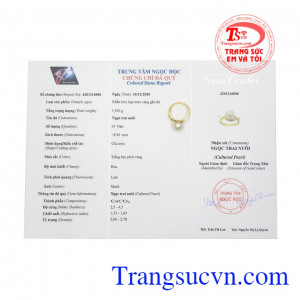 Nhẫn ngọc trai dịu dàng