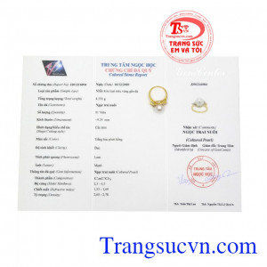 Sản phẩm có thể đặt chế tác theo yêu cầu, giao hàng trên toàn quốc. Nhẫn ngọc trai kỳ diệu