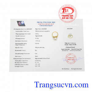 Nhẫn nữ ngọc trai quý phái