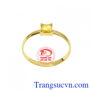 Nhẫn nữ saphir vàng nhỏ xinh sự lựa chọn hoàn hảo dành cho bạn.