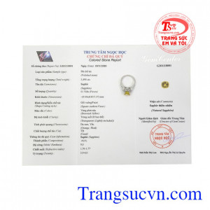 Có giấy kiểm định đá quý.