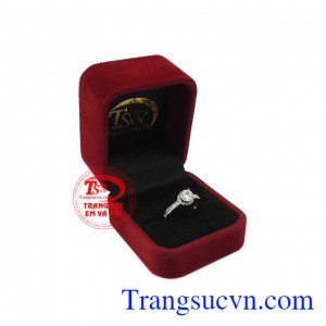 Nhẫn nữ vàng trắng lộng lẫy