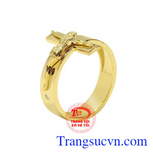 Nhẫn thánh giá Giê-su an lành được chế tác theo công nghệ hiện đại tạo nên một sản phẩm hoàn hảo mang đến vẻ thời trang cho người đeo.