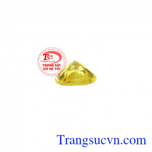 Saphir thiên nhiên mang đến cảm giác êm đềm, giảm căng thẳng, mệt mỏi. Saphir vàng ép vỉ an nhiên