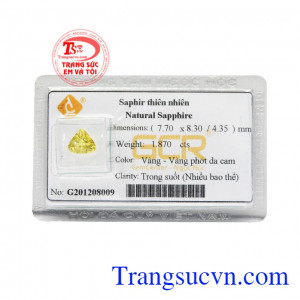 Saphir vàng ép vỉ an nhiên