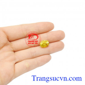 Saphir vàng ép vỉ đẹp