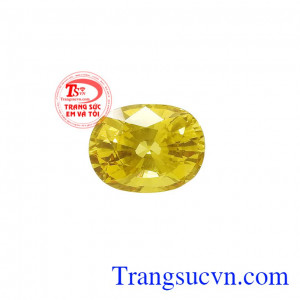Saphir vàng ép vỉ đẹp mang ý nghĩa tài lộc và thịnh vượng.