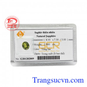 Viên saphir thiên nhiên sang trọng