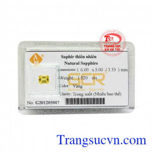 Viên saphir vàng hạnh phúc