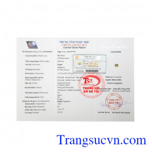 Viên saphir vàng mệnh kim