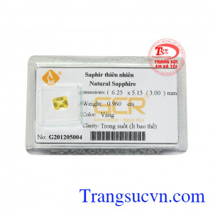 Viên saphir vàng phú quý