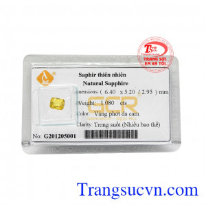 Viên saphir vàng thịnh vượng