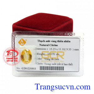 Đá thạch anh vàng là biểu tượng của sự giàu sang, thịnh vượng và tài lộc.