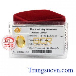 Thạch anh vàng là viên đá biểu tượng cho sự giàu sang, thịnh vượng, phú quý.